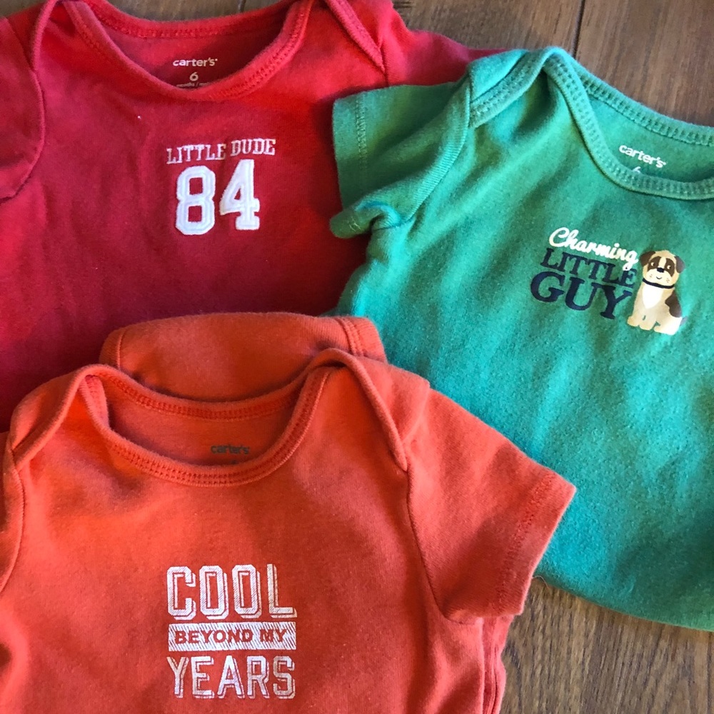 Short sleeve onesies by Cater’s